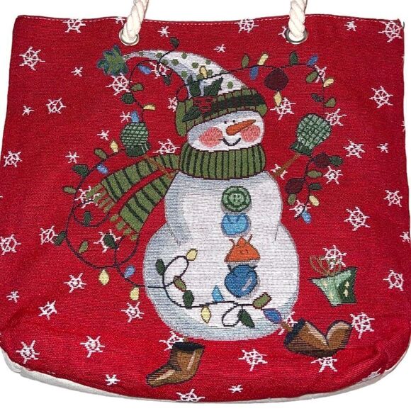 Christmas tote bag!! Nwot! Large capacity! Great for the holidays! - Picture 3 of 9